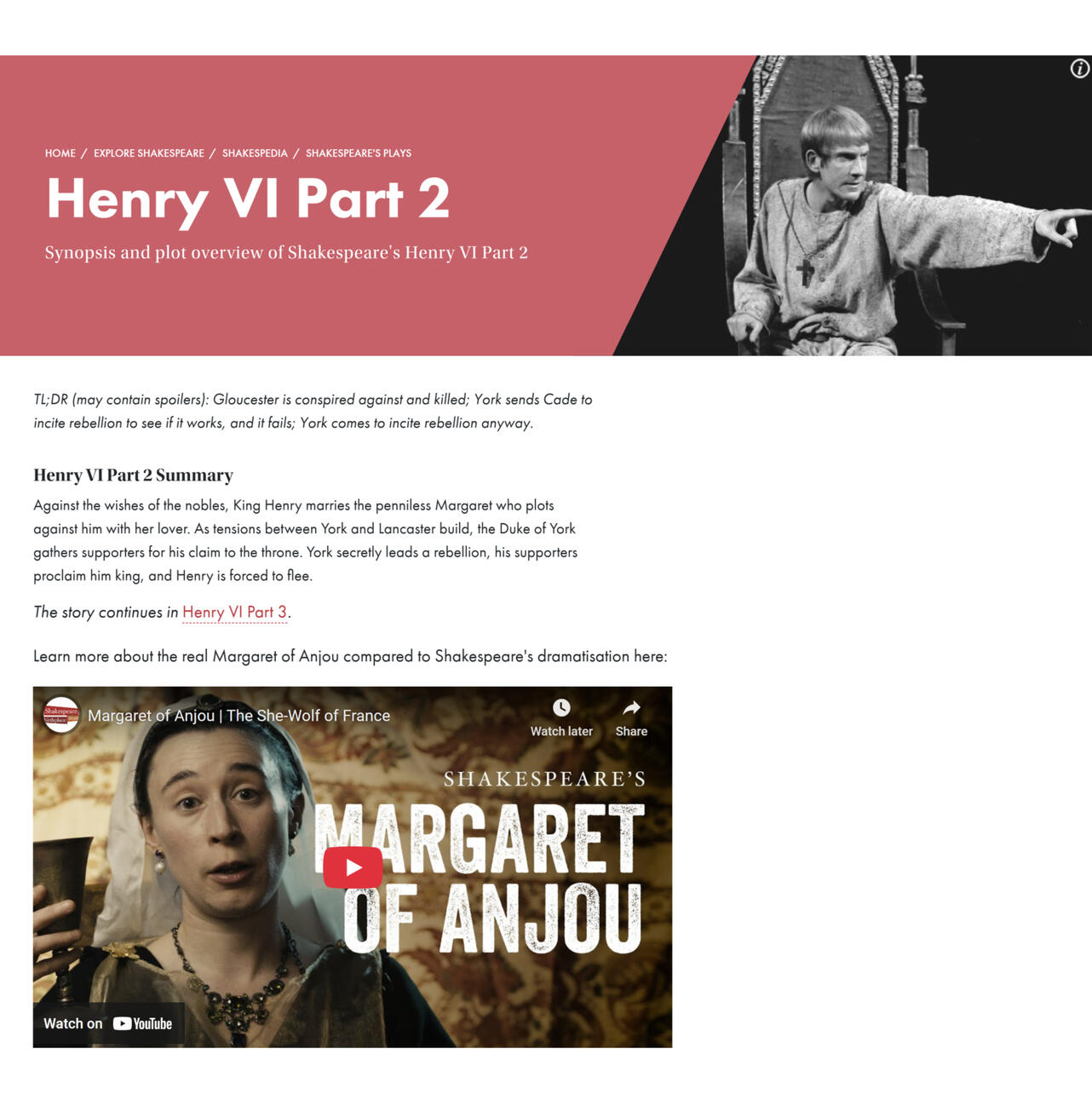 SHAKESPEARE'S BIRTHPLACE